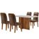 Mesa Olímpia 120cm Mdf Vidro Canto Copo Com 4 Cadeiras