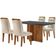 Mesa Olímpia 120cm Mdf Vidro Canto Reto Com 4 Cadeiras Carol