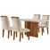 Sala De Jantar Mesa 120cm Mdf Vidro Canto Copo  4 Cadeiras