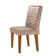 Mesa Tampo Mdf E Vidro Com 6 Cadeiras Creme/Off White/Imbuia