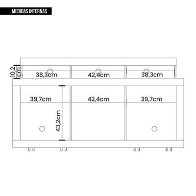 Bancada Rack Para Tv Até 55 Polegadas Marrom Frost Caemmun
