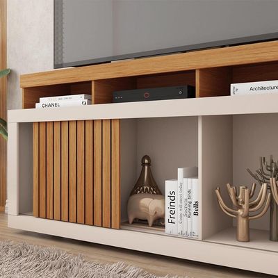 Bancada Rack Para Tv Até 55 Polegadas Marrom Frost Caemmun