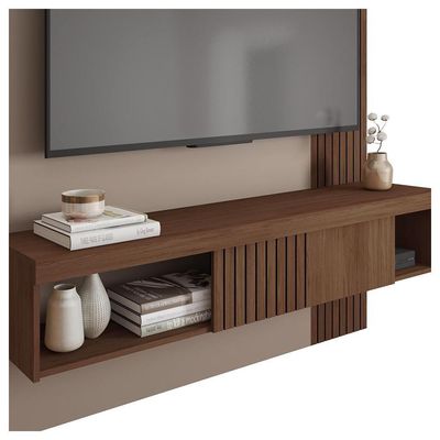 Painel Para Tv Até 55 Polegadas Marrom Moon Caemmun