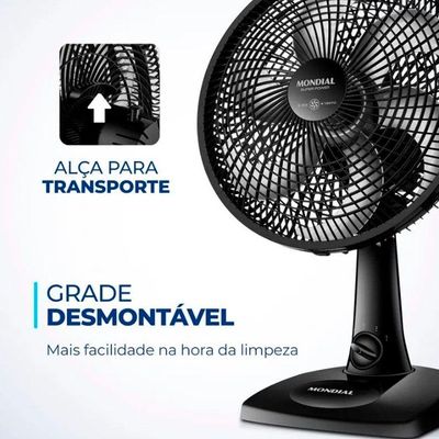 Ventilador De Mesa 30Cm Super Power 6 Pás 60W Mondial 220V