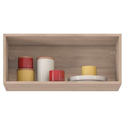 Armário Aéreo Firenze 70cm 1 Porta 94101 Demóbile Avena Touch E Grafito