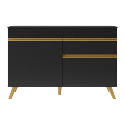 Gabinete Banheiro 2 Portas E 1 Gav Retrô 70cm Mp5025 Preto