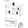 Gabinete Banheiro 2 Portas E 1 Gav Retrô 70cm Mp5025 Preto
