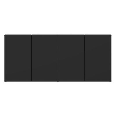 Aparador Buffet 4 Portas Veneza Multimóveis V3555 Preto Preto