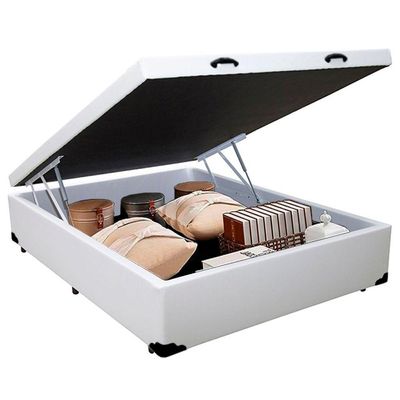 Cama Box Baú Casal Sintético Sereneprime Branco 138x188x44