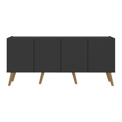 Rack Retrô Para Tv Até 50 Polegadas Com Mp1071 Preto natural