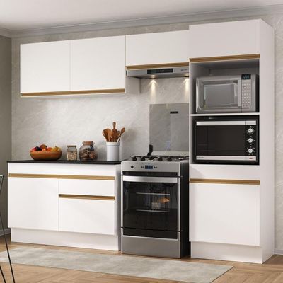Armário Cozinha Compacta 4 Peças Com Rodapé Mp2193 Made