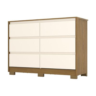 Cômoda 6 Gavetas Layla Casa 812 Nature Com Off White