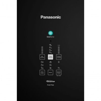 Geladeira Panasonic Frost Free 480L A+++ Black Glass NR-BB71GVFB 220V