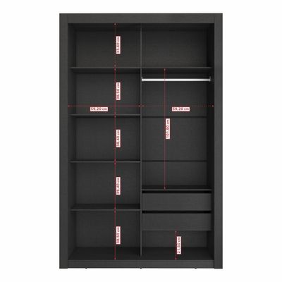 Closet Solteiro Premium 4 Gavetas Preto Tx Amoudi Móveis Preto Tx
