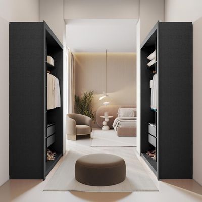 Closet Solteiro Premium 4 Gavetas Preto Tx Amoudi Móveis Preto Tx