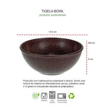 Tigela Bowl Cumbuca Salada Açai Sopa Marrom BPA Free 500ml