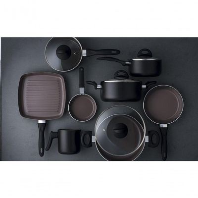 Jogo De Panelas Antiaderente Ceramic Life Smart Plus 8 Peças Preto