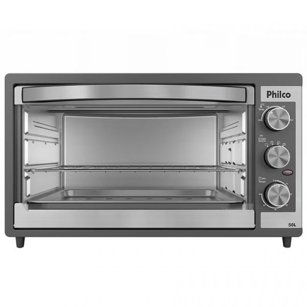 Forno Elétrico PFE52P 50 Litros com Botão Timer de 60 minutos e Dupla Resistência Philco Preto / 110V Forno Elétrico PFE52P 50 Litros com Botão Timer de 60 minutos e Dupla Resistência Philco Preto / 110V