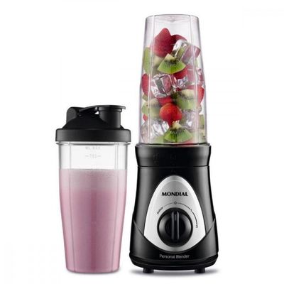 Liquidificador Portátil Mondial Personal Blender Dg-01 Preto Com Prata 127V
