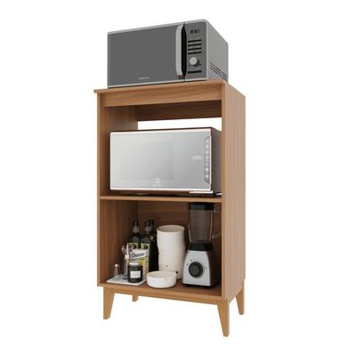 Balcão De Cozinha Modulado Para Forno E Microondas Fidelitá Atenas 65cm 2 Portas Freijó/off-white