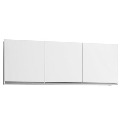 Kit 2 Armários Aéreos 150Cm 3 Portas Argélia Branco - Lumil