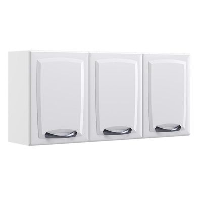 Armário De Cozinha Aéreo 3 Portas Em Aço Itatiaia New Premium Branco