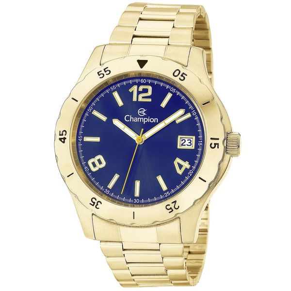 Relógio Champion Masculino Ref:Ca31239a Casual Aço Dourado