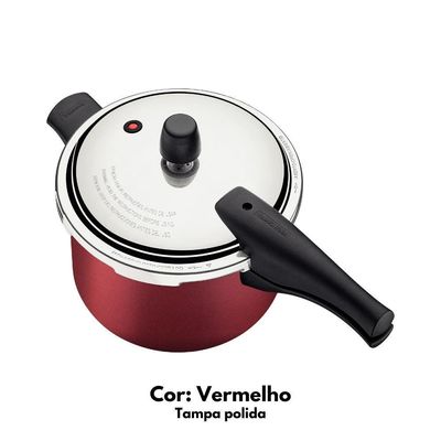 Panela De Pressão 4,5 Litros Vancouver Tramontina Cor:vermelho Vermelho