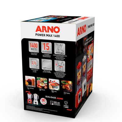 Liquidificador Arno Power Max LN63 1400W Jarra 3,1L Vermelho 127V Vermelho / 127V
