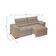 Sofá Arezzo Retrátil/reclinável 4 Lugares Suede Cappucino 2,15m - Xflex Sofás