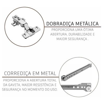 Cozinha Modulada Compacta Fidelitá Mariana 4 Peças 240cm 12 Portas 2 Gavetas Com Tampo Freijó/camurça