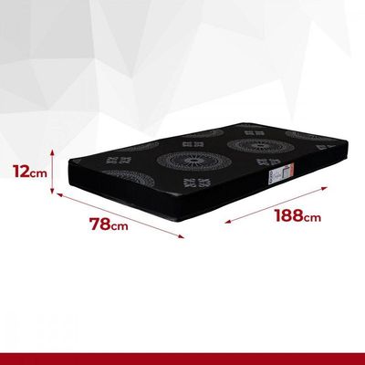 Colchão Solteiro Espuma D20 Pro Confort 78x188x12cm Preto Preto