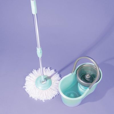 Mop Pocket Esfregão Lavanderia Limpeza Prática 360° Mor Azul
