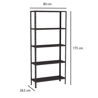 Estante Aço 5 Prateleiras Eaf005 Preta