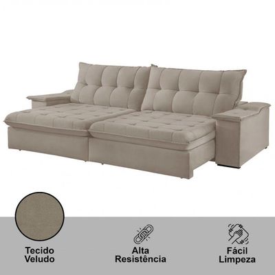 Sofá Lua Veludo 02 Módulos 100 Cm B25cm Meu Sofá Online B002 Veludo Capuccino