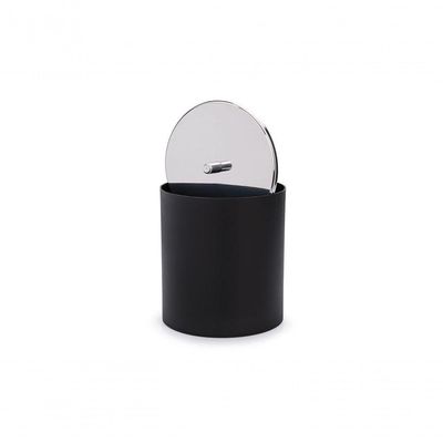 Lixeira Pp Tampa Inox ø 18,5 X 23 Cm Preto Brinox