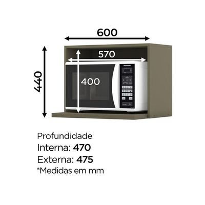 Aéreo Micro-ondas 60 Cm Connect Henn Duna