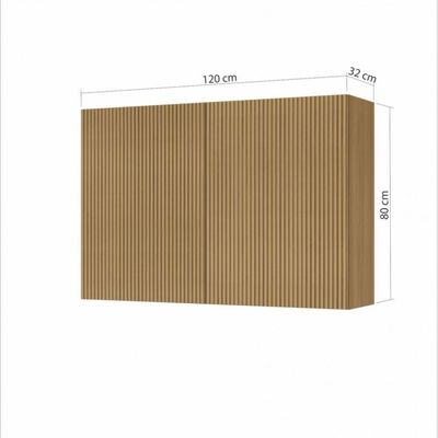 Armario Aereo 2 Portas Nesher Rainha 120cm 100 Mdf Nature