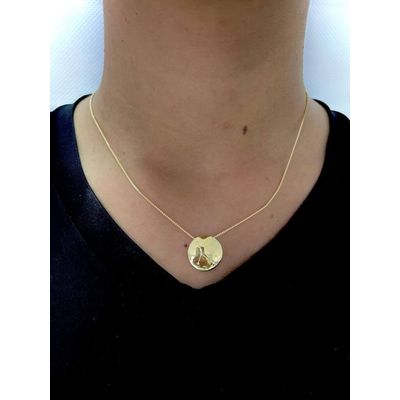 Colar De Signo Constelação De Câncer banhado ouro semijoia
