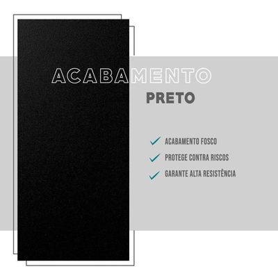 Painel Para Tv Até 50 Pol. Prateleiras Preto Fosco Carraro