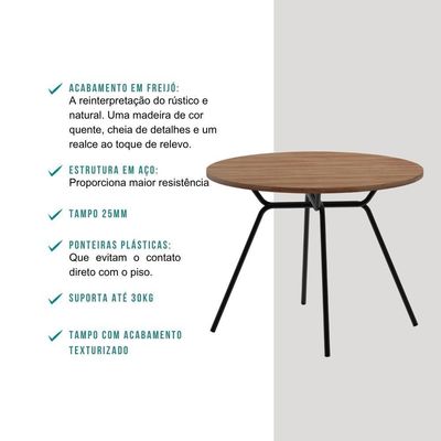 Conjunto Sala De Jantar 4 Cadeiras Nolita Carraro Fre/pre/gra