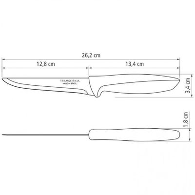 Faca 5 para Desossar Tramontina Plenus em Aço Inox Inox Preto