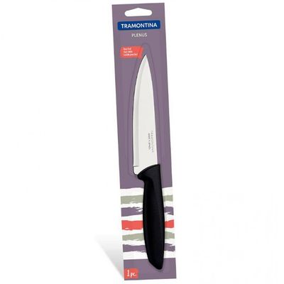 Faca 6 Chef Tramontina Plenus em Aço Inox Preto