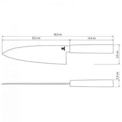 Faca 8 Deba Tramontina Sushi Silver em Aço Inox Marrom
