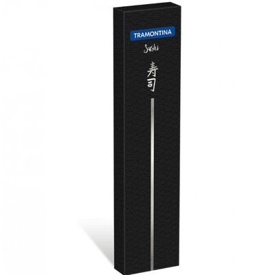 Faca 7 Nakiri Tramontina Sushi Silver em Aço Inox Marrom