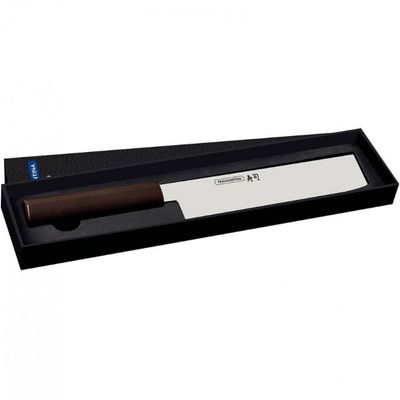Faca 7 Nakiri Tramontina Sushi Silver em Aço Inox Marrom