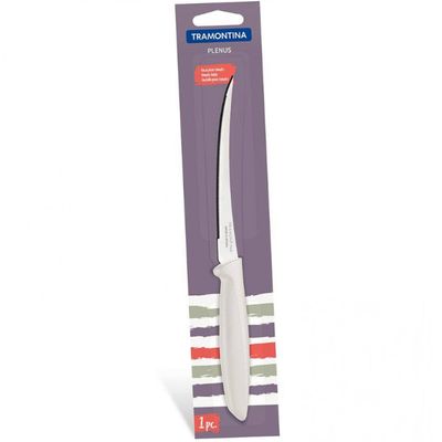 Faca 5 para Tomate Tramontina Plenus em Aço Inox Off White