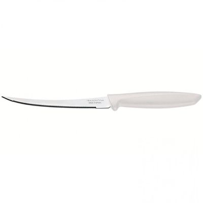 Faca 5 para Tomate Tramontina Plenus em Aço Inox Off White