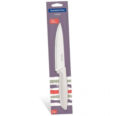 Faca 6 Chef Tramontina Plenus em Aço Inox Off White