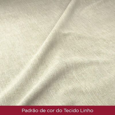 Conjunto Sala De Jantar Tampo Mdf Com Vidro Canto Arredondado 160 Cm 06 Cadeiras Lupita Casa 812 Nature Com Off White E Linho